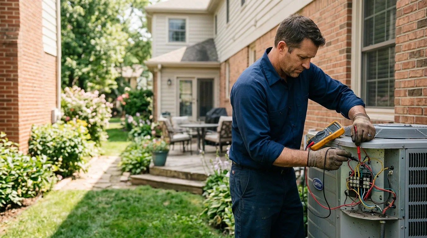 HVAC technician working near West Fargo, ND